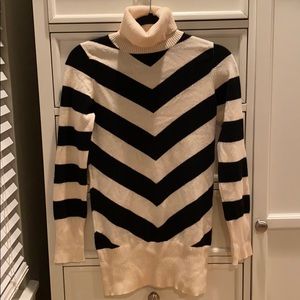 Alice + Olivia chevron striped turtleneck sweater